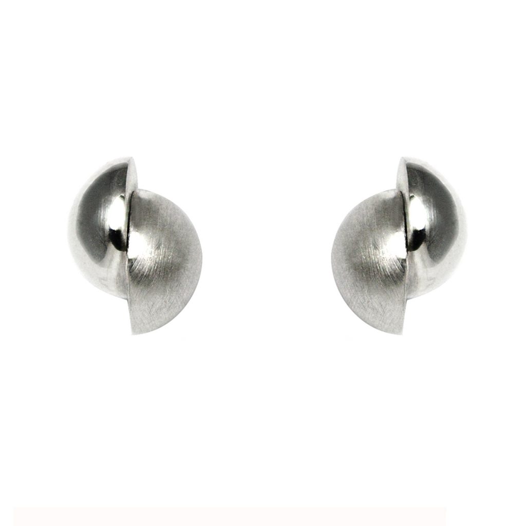 Gold Orb Sparkle Stud Earrings